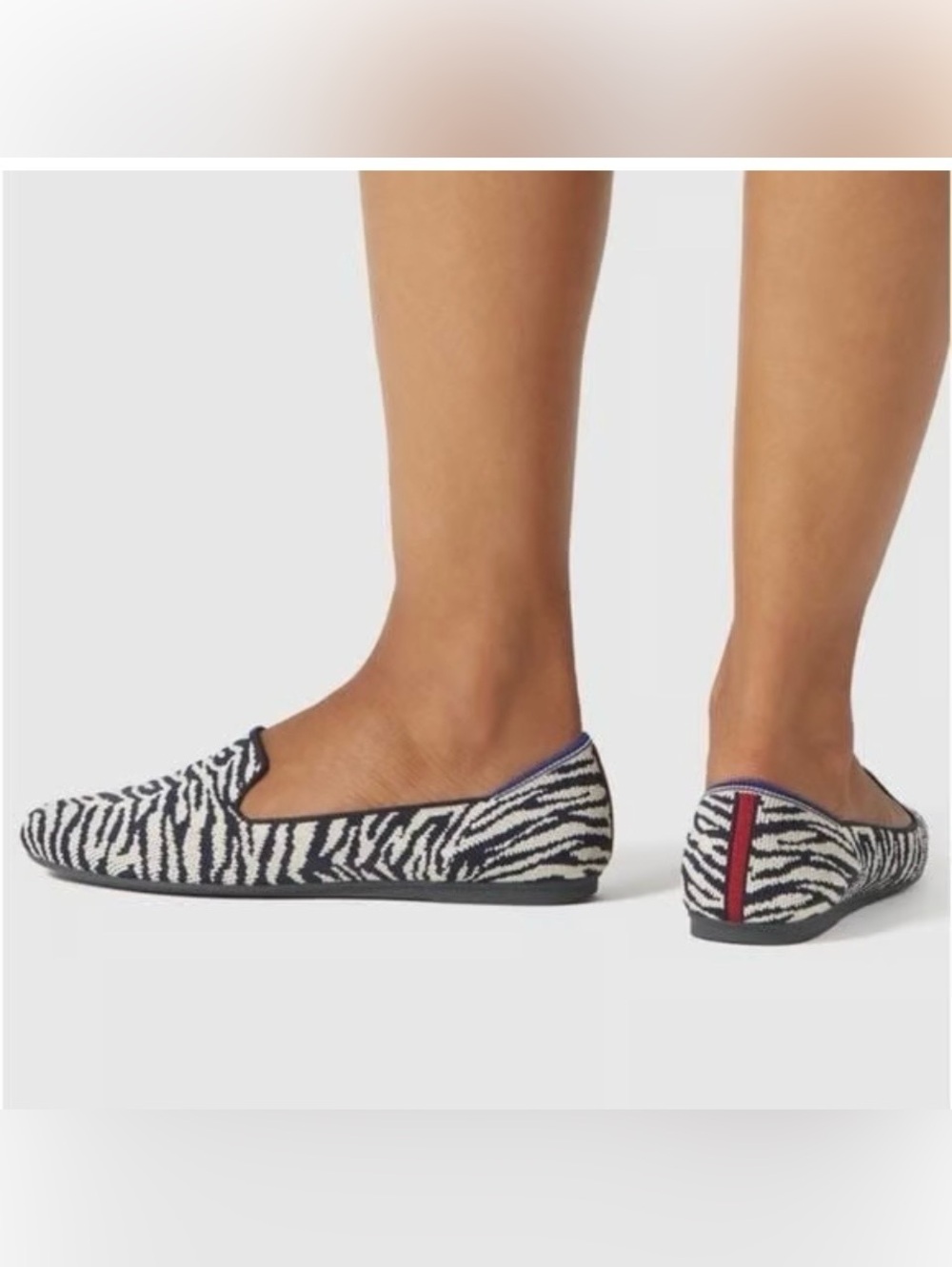 Rothy’s zebra stripe animal print flats sz 7